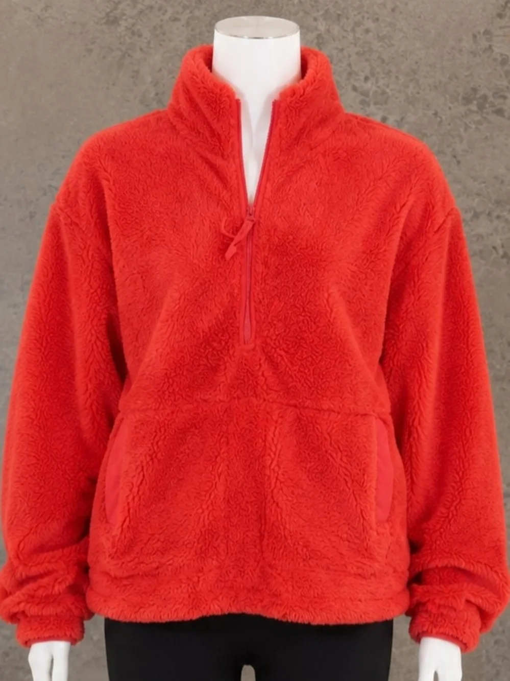all in motion Coral Teddy Half-Zip Jacket